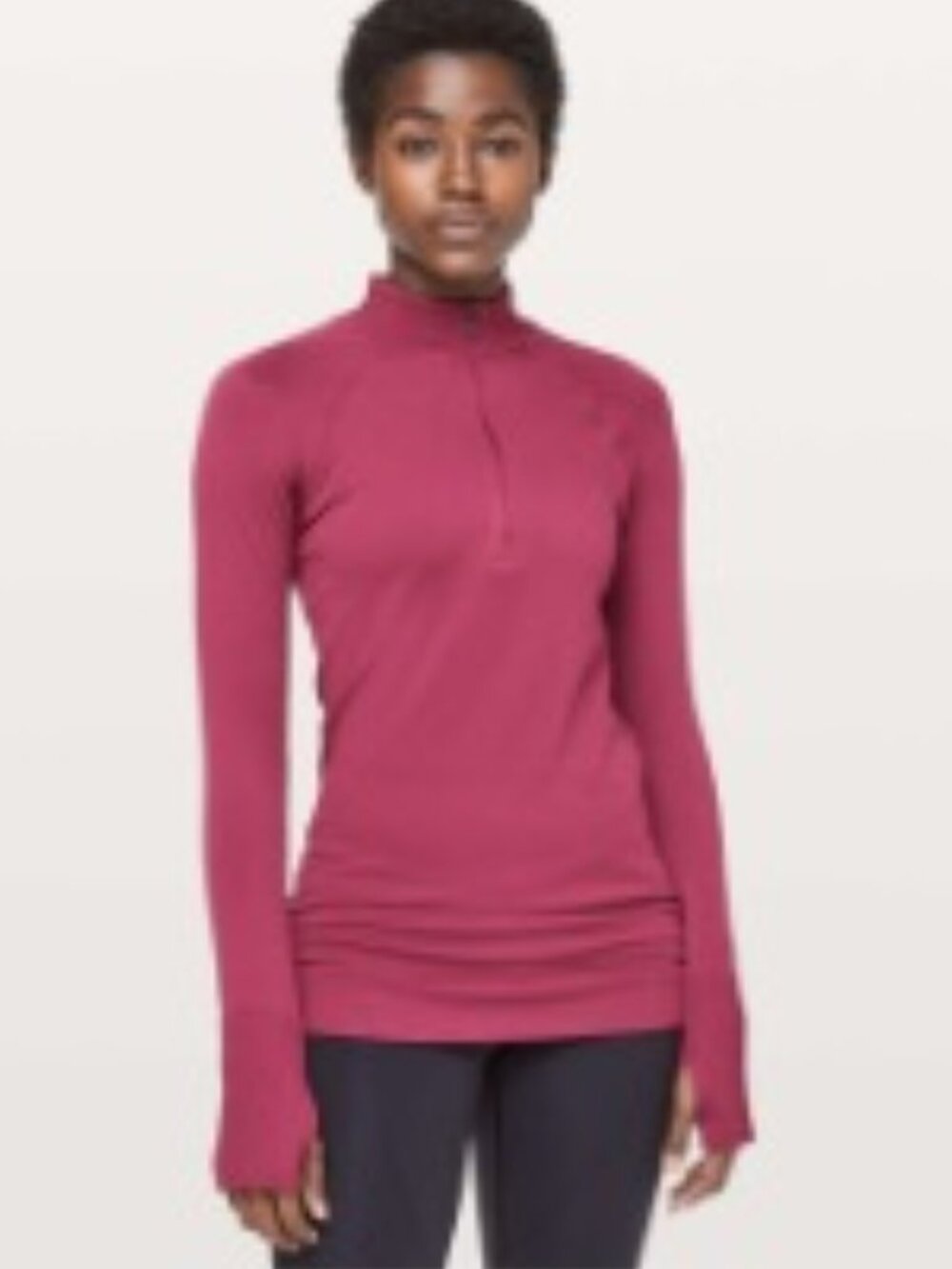 Lululemon Rest Less 1/2 Zip Star Ruby / Star Ruby Pullover Jacket Sz 4